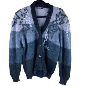 𝅺il talismano fluffy mohair  embroidered cardigan